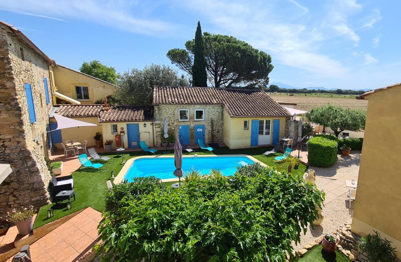 Logis Hotel La Bastide Saint Bach Suze la Rousse Bagian luar foto