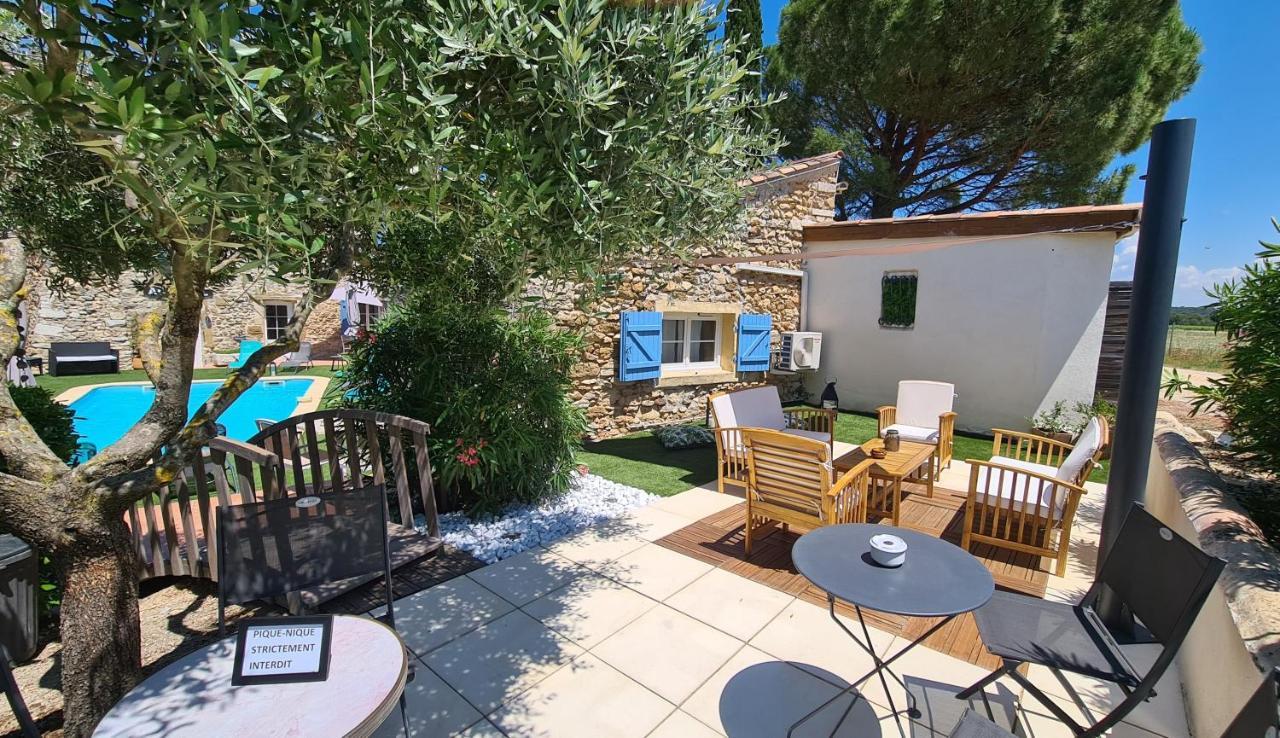 Logis Hotel La Bastide Saint Bach Suze la Rousse Bagian luar foto